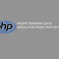 Insert Banyak Data Sekaligus ke dalam Database PHP MySQL